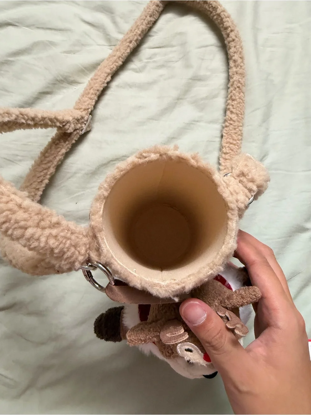 Starbucks Limited Edition Plush Reindeer Bottle Holder and Water Bottle